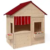 IDMarket - Kinderhaus aus Holz, Spielhaus für den Außenbereich