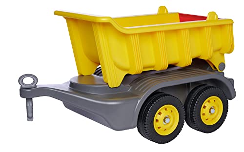 Big Power Worker - Maxi Anhänger (49cm) mit Flüsterrädern - Zubehör für die Power Worker Baustellenfahrzeuge, für Kinder von 3-7 Jahre, kompatibel mit Maxi Kipper, Maxi Bagger und Maxi Kran