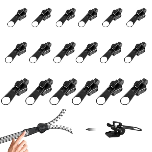 18 Stück Zipper Repair Kit, Reisverschluss-Reparaturset in Drei Größen, Zipper Für Reißverschluss, Abnehmbare Reißverschluss Zipper Für Rucksäcke, Jacken, Koffer