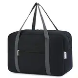 Narwey für Ryanair Handgepäck 40x20x25 & Tasche für Flugzeug - Faltbare Reisetasche & Weekender Damen - Koffer 20L (Schwarz)