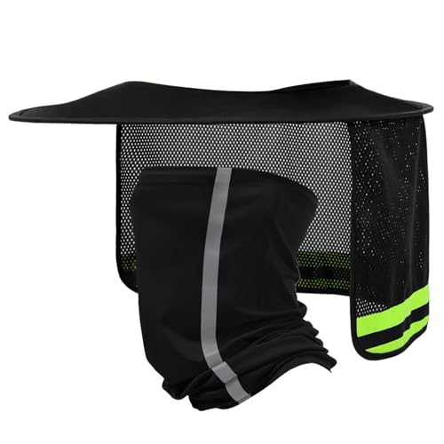 Hardhut Sonnenschatten voller Krempe mit hoher Sichtbarkeit Hardhat Sonnenschatten und Nacken Gamper Bandana Gesichtsschalkleinsfaltbares Messhelm Visier Visor