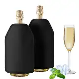 AUROAY Weinkühler Manschette 2er Set- Kühlmanschette für Wein & Sekt - Flaschenkühler für unterwegs - Weinmanschette, Weinflaschenkühler