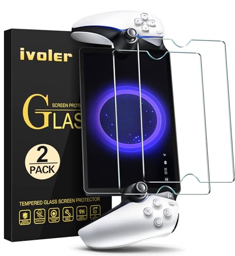 ivoler 2 Stück Schutz Glas Kompatibel für PlayStation Portal Remote Player, 9H Härte Schutzglas, Anti-Kratz, HD Klar, Anti-Bläschen, Anti-Fingerabdruck, PS5 Portal Schutzfolie