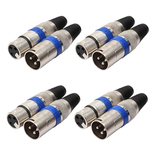 WOMELF 8 stücke XLR Stecker 3Pin Audio Mikrofon MIC XLR Stecker Weibliche Jack Adapter