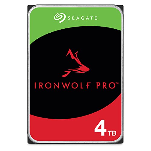 Seagate IronWolf Pro, NAS interne Festplatte 4TB, 3.5 Zoll, 7200 u/min, 128 MB Cache, SATA 6GB/s, silber, bulk, inkl. 3 Jahre Rescue Service, Modellnr.: ST4000NE0025