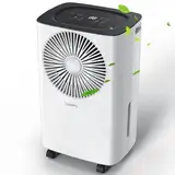 CONOPU Luftentfeuchter 12L/Tag, Auto Entfeuchtung, 24H-Timer Ein/Aus, Kontinuierliche Entwässerung, Raumentfeuchter, Geeignet für den Wohnung/Keller, Luftentfeuchter Elektrisch, Gegen Feuchtigkeit