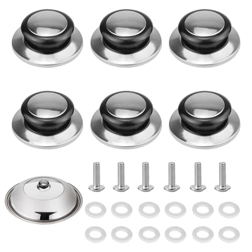 pcsfoe 6 Stück Topfdeckelgriff,Topfdeckel Griff,Topfdeckelgriff Für Glasdeckel,Deckelknopf,Passend Für Bratpfannendeckel, Pfannendeckel, Topfdeckel, Glasdeckel, Etc