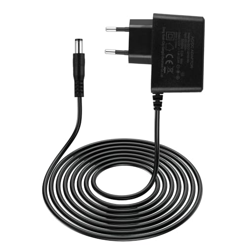 Netzteil Ersatz für PA-130, PA-130A, PA-3, PA-3B, PA-130B, PA-3C, PA-5B, 12V Netzteil Stromversorgung für Keyboard AC Power Adapter, Geeignet für Keyboards und E-Pianos, 150 cm Kabel, Schwarz