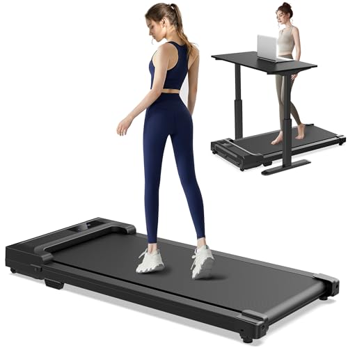 Kerolina Walking Pad Laufband für Zuhause - Home Office Walkingpad Laufbänder Under Desk Schreibtisch Laufpad Leise Tragbares Kompakte Gehband Klein Mini Treadmill LED-Anzeige Remote Control Tretmühle