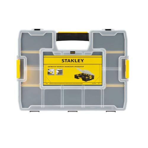 Stanley Werkzeug-Organizer Sortmaster (44.2 x 9.2 x 33.3 cm, Innenteiler anpassbar, bis zu 1024 Konfigurationen möglich, kein Verrutschen, Deckel verriegelbar) 1-94-745, Einzeln