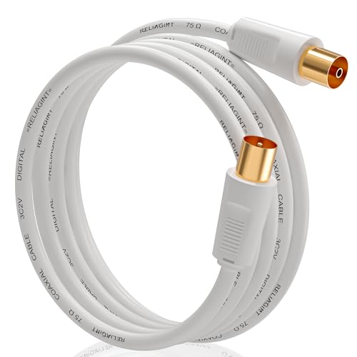 RELIAGINT RL Flex-TV-Antennenkabel, Verlängerungskabel, Kupferleiter, geringer Verlust, für Breitband, DVB-T DVB-T2 DVB-C DVB-S DVB-S2 2M MF