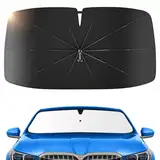 Sonnenschutz Auto Frontscheibe – 2025 Upgrade 360° Drehbar, Faltbar, UPF 50+ UV-Schutz & Wärmeisolierung, Einfach zu Lagern, Passend für die meisten Autos & SUVs