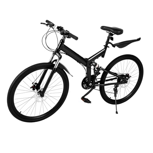 ARBGO 26-Zoll Faltrad Mountainbike, Faltrad, Premium Mountainbike, mit Schutzblechen Erwachsenes Fahrrad 21-Gang Schaltung, Verstellbarer Sitz, für Jungen Mädchen Damen und Herren