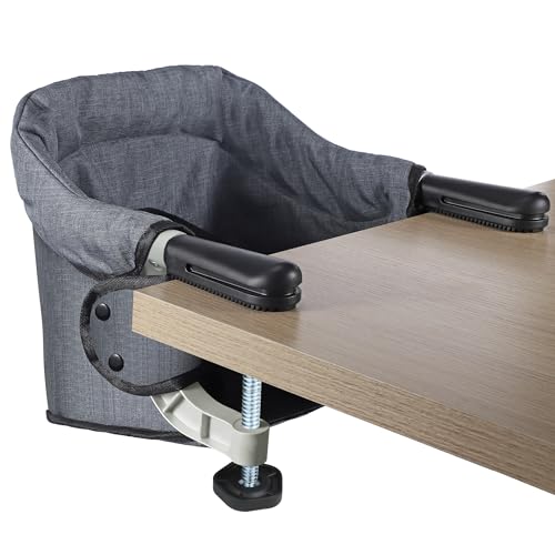 Toogel Kinderstuhl zum Anklippen, flach verstaubar, Tischsitz Faltbar Baby Hochstuhl Sitzerhöhung Portable Stabile Struktur Stuhlsitz mit Transportbeutel, Ideal für zu Hause und Unterwegs