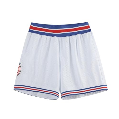 Basketball-Shorts für Damen, Motiv: Weltraum, Kostüm, Lola, Cosplay-Shorts für Halloween-Party, Weiss/opulenter Garten, Mittel