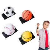 Quixotical 4 Stücke Wrist Rebound Balls, Ball an Schnur, Handgelenk Return Ball, Ball mit Schnur, Springball Returnball, Springball mit Schnur für Kinder Erwachsene Handgelenksübungen