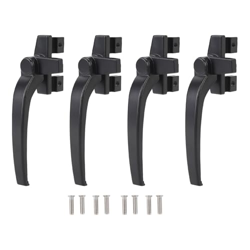 Marhynchus Aluminium -Legierungs -Fenstergriff Griff 4pcs Gleitfenstergriff, Einfache Installation Horizontal Vertikaler Holztür für Einklingelndes Fenster mit Einem Doppelhälften (Linke