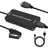 Scart Auf Hdmi Adapter scart hdmi Adapter scart Kabel,Adapter scart auf hdmi scart to hdmi hdmi Adapter HD 1080P Video Audio Wandler für HDTV STB VHS Xbox PS3 Sky DVD Blu-ray usw