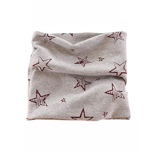 MAKFORT Kinder Loop Schal Schlauchschal Baumwolle Baby Halstuch Nackenwärmer Multifunktionstuch (Jersey Stoff Innen - Spring and Autumn, Sterne)