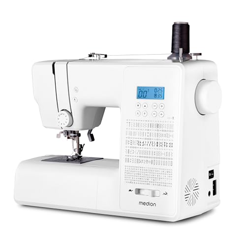 MEDION Digitale Nähmaschine SD36 (36 Watt, einstellbare Stichlänge und Stichbreite, 270 Stichmuster, LED Nählicht, automatischer Einfädler, Rückwärtstaste, Fadenschneider, MD11881)