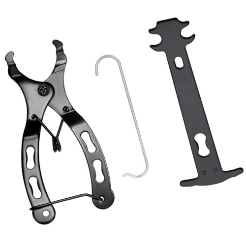 VZU 3 Stück Fahrradkette Werkzeug Set Kettenschlosszange Kettenhaken Werkzeug Kettenlehre für Rennräder Mountainbikes Präzises Reparaturwerkzeug für Fahrradketten