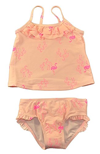 Just One You Baby Girls Pink Flamingo Print 2pc Tankini Swimsuit Set (18M)