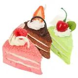 ifundom 3St Simulation Kuchenmodell bürodeko büro Dekoration Kuchenmodell-Requisiten künstliche Kuchenstücke Cupcakes Modelle gefälschte Kuchenstatuen gefälschte Dessertfiguren Nachtisch