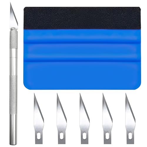7 PCS Rakel für Folie,folierungs Werkzeug für Autos,Rakel-Glättungswerkzeuge,Tapeten-Set, Wrap Vinyl, Fensterfolie, Tönungstrimmen, Applikationswerkzeug-Kits