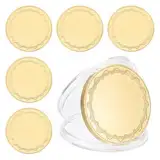 Mauedest 6 Stück leere Münzen zum Gravieren, leere Münzen 40 mm, leere Münzen zum Gravieren, personalisierte Herausforderungsmünzen, Metallscheibe,
