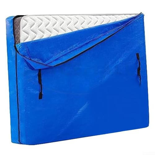 Outdoor-Matratzen-Aufbewahrungstasche, wiederverwendbar, wasserdicht, extra dick, bewegliche Matratzentaschen, strapazierfähige Matratzenbezug Tasche mit Griffen (208 x 158 x 40,6 cm)