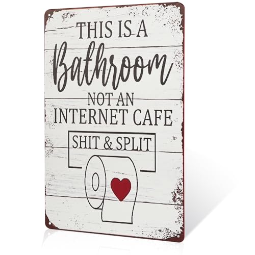 Badezimmer-Dekor-Schild, kein Internet-Café, Toilettenpapier, Wandkunst, Heimdekoration