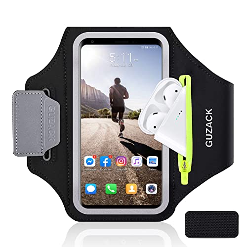 Sportarmband Handy Universal, Handyhalterung Joggen Mit Kopfhörer Tasche Running Armband für iPhone 14 Pro Max/14 Pro/13 Pro/12/11/XS/8 Handytasche für Joggen Running Bis zu 6,9"