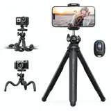 Lamicall Handy Stativ, Mini Stativ Halter - Flexible Handy Halterung Stativ für Smartphone & Kamera, 360° Pocket Tripod mit Kabelloser Fernbedienung, Handystativ für iPhone 16/15/14/13, GoPro, Sumsung