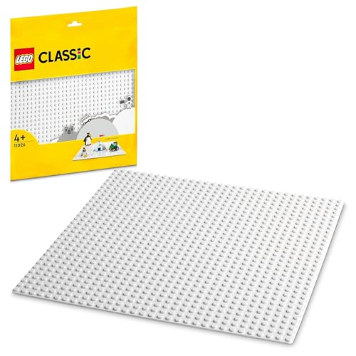 LEGO 11026 Classic Weiße Bauplatte, quadratische Grundplatte mit 32x32 Noppen als Basis Sets, Konstruktionsspielzeug