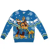 United Labels Paw Patrol Pullover Chase, blau, 110 116, Weihnachtspullover für Jungen, Winter Strickpullover