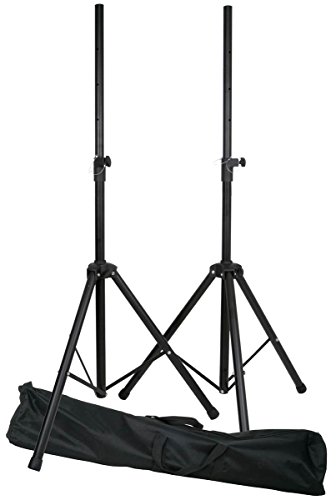 E-Lektron SPST-2 Boxenständer Paar inkl. Tragetasche Lautsprecherständer für Lautsprecher Boxen mit 35mm Standerflansch Hochständer Stativ