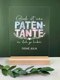 Patentante Geschenk personalisiert - Acryl Geschenk - Geburtstagsgeschenk Patentante, Patentante Geschenk Geburtstag, Geschenk Patentante Geburtstag, Watercolor Personen (Patentante)