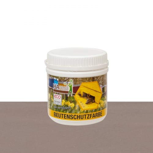 HAresil Beutenschutz Farbe Lasur Beutenschutz Bienen Beutenfarbe eco ungiftig grau 0,5kg