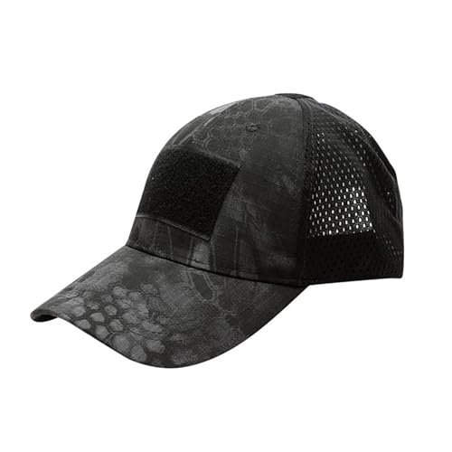 Mützen Herren Schwarzgrau Baseball Cap Special Forces Sommer Paar Verstellbarer Sonnenhut Cap Herren Baseball Schwarz (Black, One Size)
