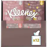 Kleenex Ultra Soft Kosmetiktücher-Boxen, Für den täglichen Gebrauch, 3-lagig, 12 Würfel x 48 Tücher