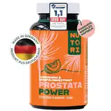 NUTORI - Prostata Kapseln hochdosiert - Kürbiskern- & Sägepalmenextrakt - 120 Kapseln mit Vitamin E, Zink, Selen und Brennnesselwurzelextrakt - 700 mg Kürbiskernextrakt - Vegan - Made in Germany