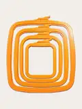 Kreuzstich quadratischer Stickrahmen – Nurge Stickrahmen (Orange, 10,9 x 9,4 cm)