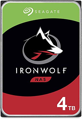 Seagate IronWolf, NAS interne Festplatte 4TB HDD, 3.5 Zoll, 5900 U/Min, CMR, 64 MB Cache, SATA 6GB/s, silber, inkl. 3 Jahre Rescue Service, ST4000VN008