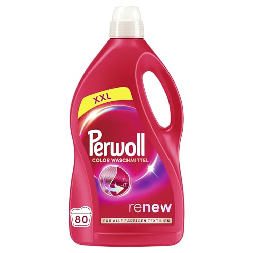 Perwoll Color Waschmittel (80 Waschladungen), Feinwaschmittel reinigt sanft und erneuert Farben und Fasern, für alle farbigen Textilien, Color Waschmittel mit Dreifach-Renew-Technologie