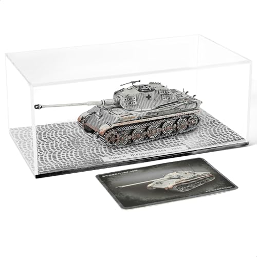 Risopen Militärpanzermodell im Maßstab 1:72, fertiges Legierungsmetall, Druckguss mit Kunststoffpanzer, Modell Weltkrieg, Armeefahrzeug, Mini-Panzer, 1945, Tigermodell, Geschenkkollektion, ideal für