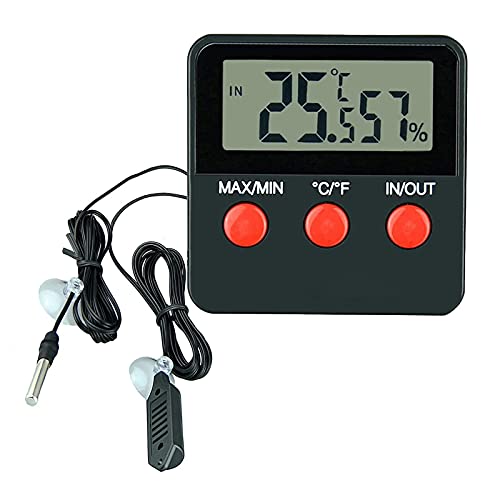 ZHITING Digitales Thermometer Hygrometer,Innen Temperatur Luftfeuchtigkeitsmessgerät Tragbares Hydrometer Feuchtigkeit für Reptilien,Terrarium, Haustiere,Wohnzimmer