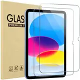 ProCase 2 Stück Schutzfolie für iPad 10. Generation 10,9 Zoll 2022, 9H Gehärtetes Glas für iPad 10th Bildschirm Screen Protector Folie Schutzglas Displayschutzfolie –Klar