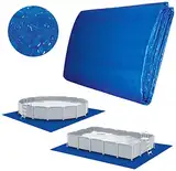 tillvex Pool Bodenplane 274 x 274 cm quadratisch für Pools bis Ø 244 cm | Poolunterlage UV-Stabil & reißfest | Bodenschutzplane Swimmingpool