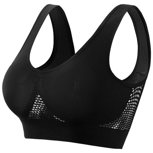 Generic Breathable Cool Liftup Air Bra, 2024 Neuer Großer Air-BH, Bequemer BH Atmungsaktiver und Bequemer Mesh-Sport-BH, Sport BH Damen Ohne Bügel Starker Halt für Damen