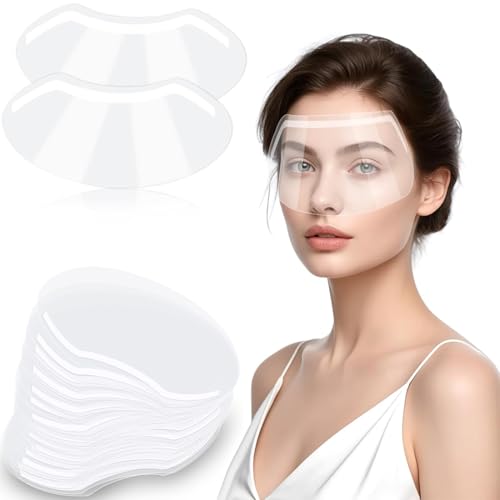 JEYORZY 40 Stück Augenschutz-Patch, Dusche Gesicht Augenschutz, Dusch-Augenschutz, weiche klare Augenmaske, Friseursalon-Zubehör, Augenoperationen nach der Pflege, geeignet für permanentes Make-up